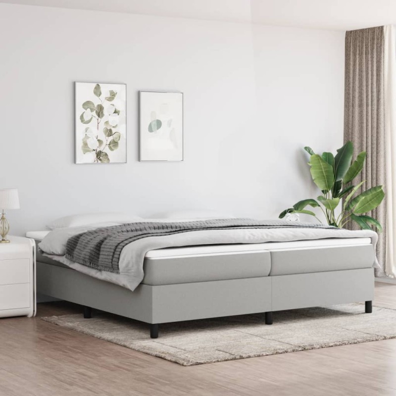 Giroletto a Molle Grigio Chiaro 200x200 cm in Tessuto Giroletto a Molle Grigio Chiaro 200x200 cm in Tessuto