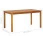 Tavolo da Giardino 140x80x74 cm in Legno Massello di Acacia Tavolo da Giardino 140x80x74 cm in Legno Massello di Acacia