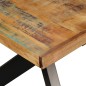 vidaXL Tavolo da Pranzo in Legno di Recupero e Acciaio a Croce 180 cm