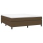Giroletto a Molle Marrone Scuro 180x200 cm in Tessuto Giroletto a Molle Marrone Scuro 180x200 cm in Tessuto
