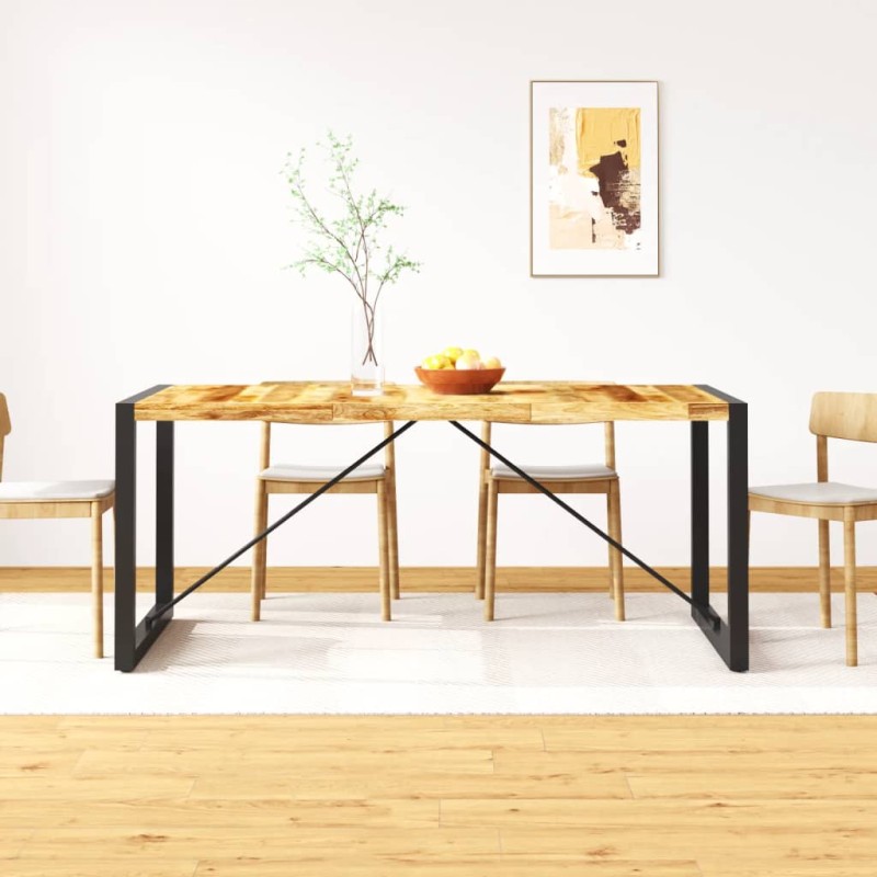 Tavolo da Pranzo in Legno Massello di Mango Grezzo 180 cm Tavolo da Pranzo in Legno Massello di Mango Grezzo 180 cm