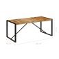 Tavolo da Pranzo in Legno Massello di Mango Grezzo 180 cm Tavolo da Pranzo in Legno Massello di Mango Grezzo 180 cm