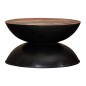 Tavolino Caffè Legno Massello Rigenerato Base Nera 60x60x33 cm Tavolino Caffè Legno Massello Rigenerato Base Nera 60x60x33 cm