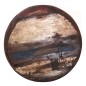 Tavolino Caffè Legno Massello Rigenerato Base Nera 60x60x33 cm Tavolino Caffè Legno Massello Rigenerato Base Nera 60x60x33 cm