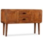 Credenza in Legno Massello con Finitura Miele 120x30x75 cm