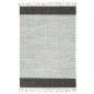 Tappeto Chindi Tessuto a Mano Pelle 120x170cm Grigio Chiaro Nero Tappeto Chindi Tessuto a Mano Pelle 120x170cm Grigio Chiaro Nero