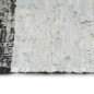 Tappeto Chindi Tessuto a Mano Pelle 120x170cm Grigio Chiaro Nero Tappeto Chindi Tessuto a Mano Pelle 120x170cm Grigio Chiaro Nero