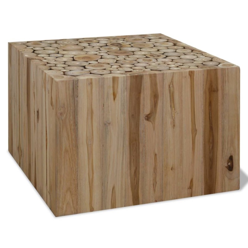 vidaXL Tavolino da Salotto in Legno di Teak Autentico 50x50x35 cm vidaXL Tavolino da Salotto in Legno di Teak Autentico 50x50x35 cm
