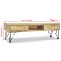 Mobile Porta TV 120x35x35 cm in Legno Massello di Teak Mobile Porta TV 120x35x35 cm in Legno Massello di Teak