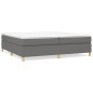 vidaXL Giroletto senza Materasso Grigio Scuro 200x200 cm Tessuto vidaXL Giroletto senza Materasso Grigio Scuro 200x200 cm Tessuto