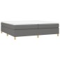 vidaXL Giroletto senza Materasso Grigio Scuro 200x200 cm Tessuto vidaXL Giroletto senza Materasso Grigio Scuro 200x200 cm Tessuto