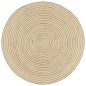 Tappeto Lavorato a Mano in Juta Design a Spirale Bianco 150 cm Tappeto Lavorato a Mano in Juta Design a Spirale Bianco 150 cm