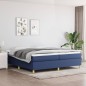 vidaXL Giroletto senza Materasso Blu 200x200 cm in Tessuto