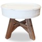 Tavolino da Caffè in Legno Massello Recuperato 60x45 cm Bianco Tavolino da Caffè in Legno Massello Recuperato 60x45 cm Bianco