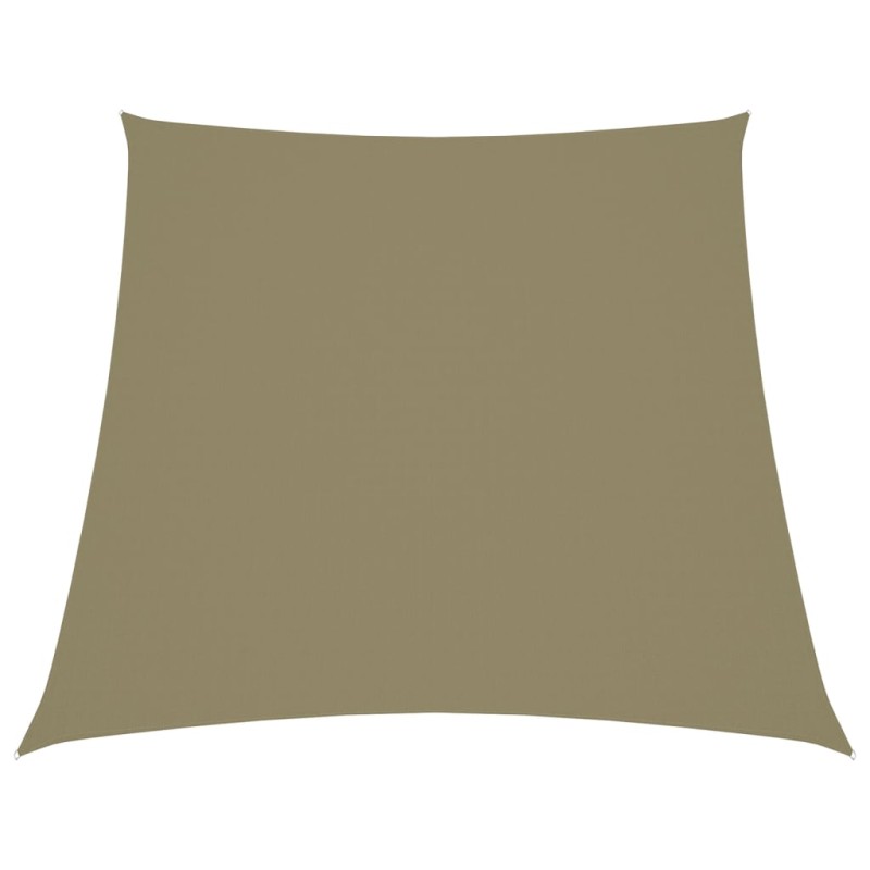 Parasole a Vela in Tela Oxford a Trapezio 3/5x4 m Beige Parasole a Vela in Tela Oxford a Trapezio 3/5x4 m Beige