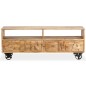 Mobile Porta TV in Legno Massello di Mango 120x30x48 cm