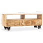 Mobile Porta TV in Legno Massello di Mango 120x30x48 cm