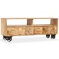 Mobile Porta TV in Legno Massello di Mango 120x30x48 cm