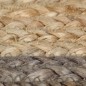 vidaXL Tappeto Lavorato a Mano in Juta con Bordo Grigio 150 cm vidaXL Tappeto Lavorato a Mano in Juta con Bordo Grigio 150 cm