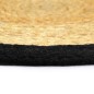 Tovagliette 4 pz Naturale e Nero 38 cm in Juta e Cotone Tovagliette 4 pz Naturale e Nero 38 cm in Juta e Cotone