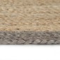 vidaXL Tappeto Lavorato a Mano in Juta con Bordo Grigio 90 cm vidaXL Tappeto Lavorato a Mano in Juta con Bordo Grigio 90 cm