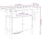 Banco Lavoro Cassetto e Morse 92x48x83 cm Legno Massello Acacia