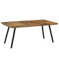 Tavolo da Pranzo in Teak Recuperato e Acciaio 180x90x76 cm