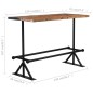 Tavolino da Bar Massello di Recupero Multicolore 150x70x107 cm Tavolino da Bar Massello di Recupero Multicolore 150x70x107 cm
