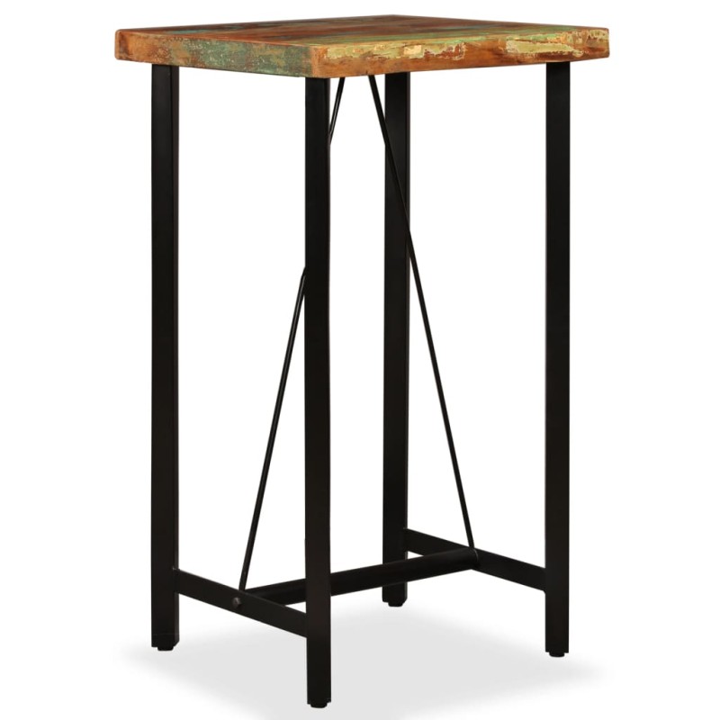 Tavolino da Bar in Legno Massello di Recupero 60x60x107 cm Tavolino da Bar in Legno Massello di Recupero 60x60x107 cm