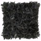Cuscini 2 pz Shaggy Neri 45x45 cm in Pelle e Cotone Cuscini 2 pz Shaggy Neri 45x45 cm in Pelle e Cotone