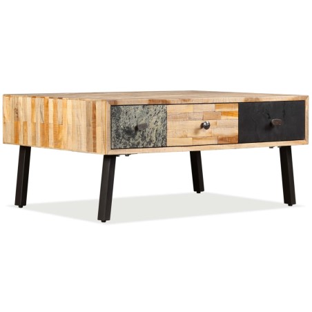 vidaXL Tavolino da Salotto in Legno di Teak di Recupero 90x65x40 cm 