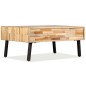 vidaXL Tavolino da Salotto in Legno di Teak di Recupero 90x65x40 cm 