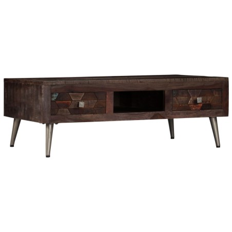vidaXL Tavolino da Salotto in Legno Massello di Recupero 100x60x35 cm