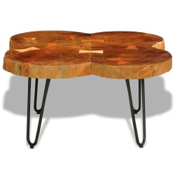 Tavolino da Caffè 35 cm 4 Tronchi in Legno Massello di Sheesham