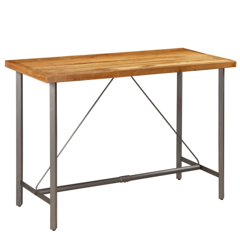 Tavolo da Bar Teak Massello Rigenerato 150x70x106 cm Tavolo da Bar Teak Massello Rigenerato 150x70x106 cm