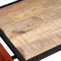Tavolino da Caffè in Vera Pelle con Portariviste 110x50x45 cm Tavolino da Caffè in Vera Pelle con Portariviste 110x50x45 cm