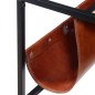 Tavolino da Caffè in Vera Pelle con Portariviste 110x50x45 cm Tavolino da Caffè in Vera Pelle con Portariviste 110x50x45 cm