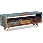 vidaXL Mobile Porta TV con 3 Cassetti in Legno Massello di Recupero vidaXL Mobile Porta TV con 3 Cassetti in Legno Massello di Recupero