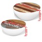 Tavolino da Caffè 2 pz a Forma di Palla in Legno Recuperato Tavolino da Caffè 2 pz a Forma di Palla in Legno Recuperato