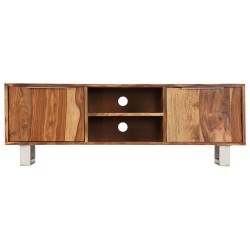 Mobile TV in Sheesham Massello con Finitura Miele 118x30x40cm