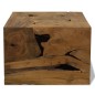 Tavolino da Caffè in Autentico Legno di Teak 50x50x35cm Marrone Tavolino da Caffè in Autentico Legno di Teak 50x50x35cm Marrone