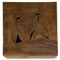 Tavolino da Caffè in Autentico Legno di Teak 50x50x35cm Marrone Tavolino da Caffè in Autentico Legno di Teak 50x50x35cm Marrone