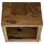 Tavolino da Caffè in Autentico Legno di Teak 50x50x35cm Marrone Tavolino da Caffè in Autentico Legno di Teak 50x50x35cm Marrone