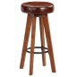 vidaXL Sgabelli da Bar 2 pz in Vera Pelle e Legno Massello di Acacia vidaXL Sgabelli da Bar 2 pz in Vera Pelle e Legno Massello di Acacia