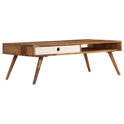 Tavolino da Caffè 110x50x35 cm in Legno Massello di Sheesham