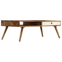 Tavolino da Caffè 110x50x35 cm in Legno Massello di Sheesham