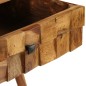 vidaXL Tavolino da Caffè Legno Massello con Finitura Ambra 110x50x37cm vidaXL Tavolino da Caffè Legno Massello con Finitura Ambra 110x50x37cm