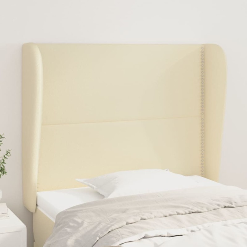 Testiera ad Orecchio Crema 103x23x118/128 cm in Similpelle Testiera ad Orecchio Crema 103x23x118/128 cm in Similpelle