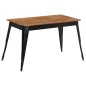 vidaXL Tavolo da Pranzo in Massello d'Acacia e Acciaio 120x60x76 cm vidaXL Tavolo da Pranzo in Massello d'Acacia e Acciaio 120x60x76 cm