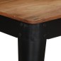 vidaXL Tavolo da Pranzo in Massello d'Acacia e Acciaio 120x60x76 cm vidaXL Tavolo da Pranzo in Massello d'Acacia e Acciaio 120x60x76 cm